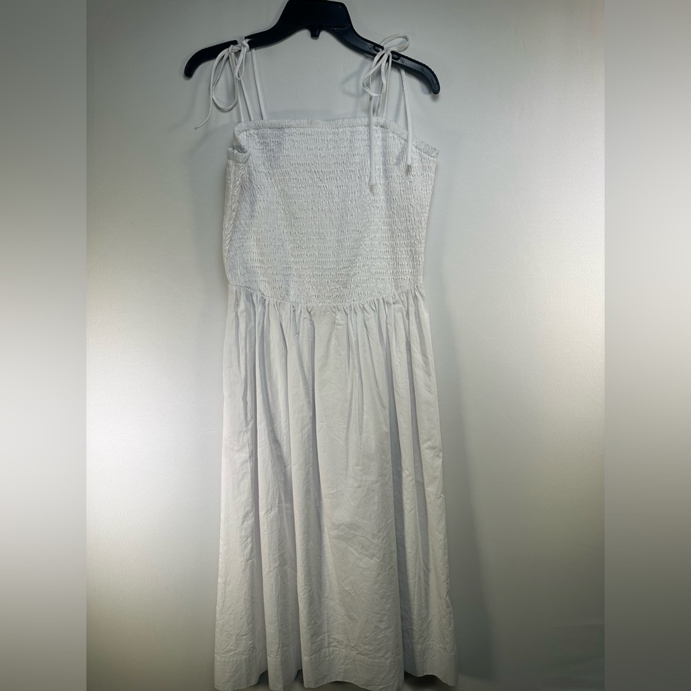 Astr White Cotton Smocked Maxi Dress - Picture 2 of 5